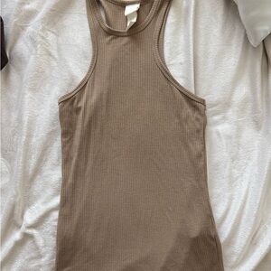 H&M Ribbed Brown Tank Top